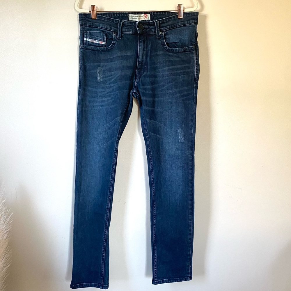 Diesel Y2K Distressed Dark Wash Denim Skinny Jeans Made in Italy